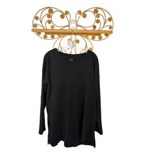 J. Jill Simply Supima Crew-neck tunic black M